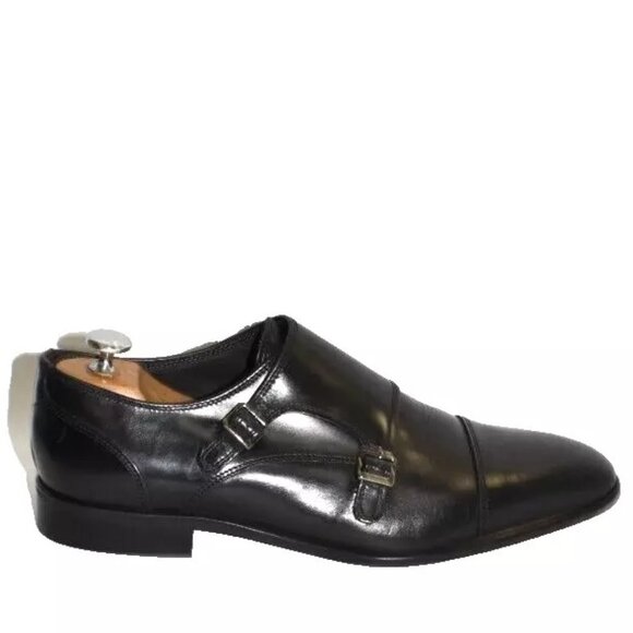 New! Bruno Magli Dali Monk Strap Loafer Black Leather Size 10 M DD405 main image 6
